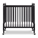 Davinci Jenny Lind 3-in-1 Convertible Mini Crib in Ebony, Removable Wheels, Greenguard Gold Certified