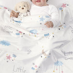 CREVENT Cozy Soft and Warm Mink Baby Blanket with Sherpa Backing, Gift Packing with Ribbon for Newborn Infant Toddler's Crib Cot Stroller (30"X40" Little Dream)