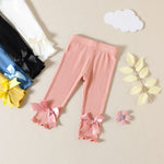 Toddler Baby Girl Legging Pants 5-Pack in Grey White Black Orange and Pink 6-9 Months