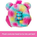 Barbie Cutie Reveal Care Bears Doll & Accessories, Series 2 Good Vibes Bear with 10 Surprises Including Color Change & Mini Bear