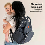 KeaBabies Baby Diaper Bag Backpack - Large Baby Bag for Boys, Girls, Waterproof Multi Function Travel Diaper Backpack with Changing Pad, Durable Travel Essentials for Moms and Dads (Mystic Gray)