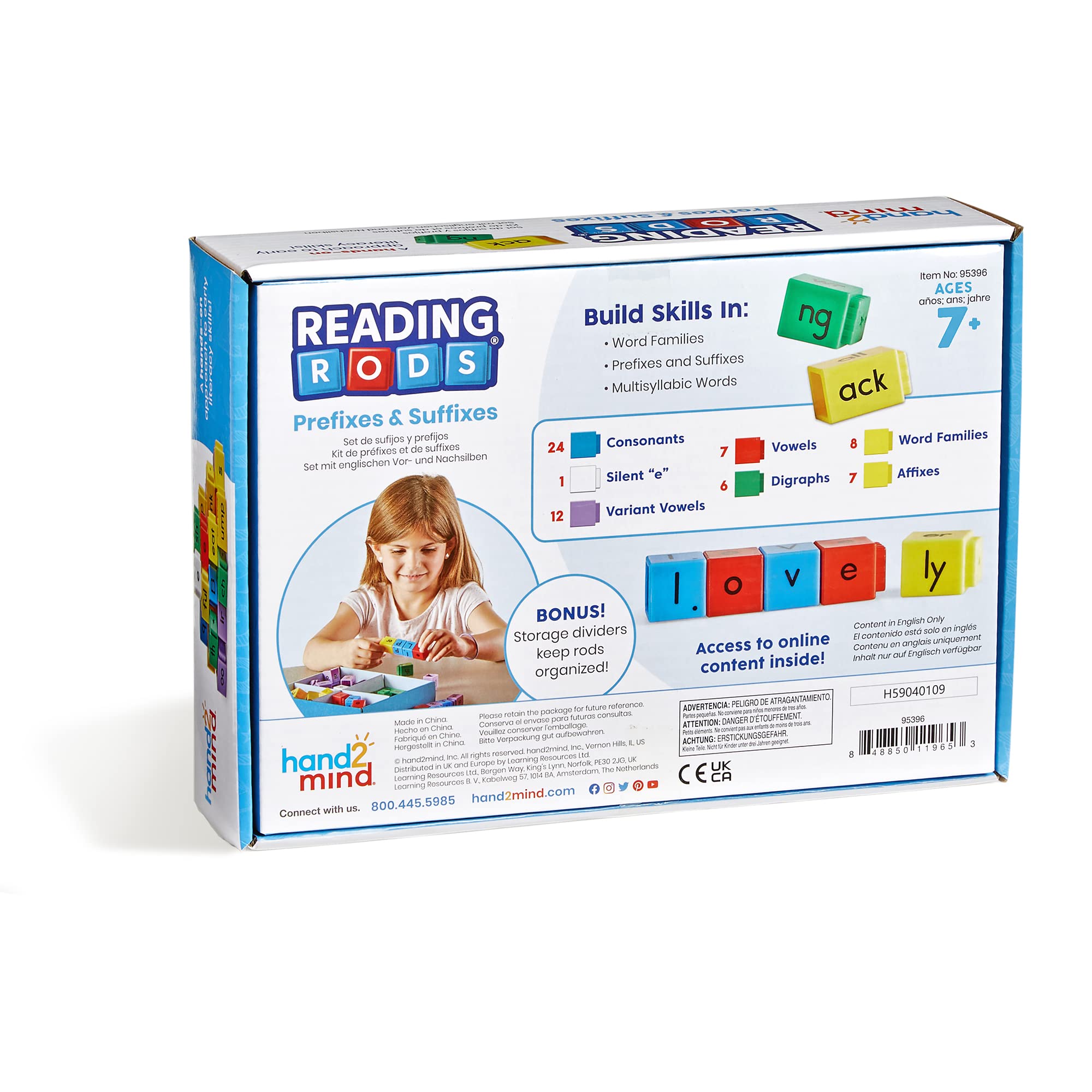 hand2mind Reading Rods Prefixes & Suffixes, Word Roots - Educational ...