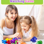 Number Dinosaur Toys for Kids 3-5, Montessori Educational Toys for 3 4 5 Year Old Boy Girl Gifts, Preschool Learning Activities Toddler Dino Toy, Double Sided Dinosaurs Numbers Matching Game
