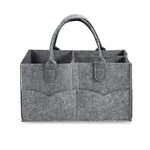 PandaEar Baby Diaper Caddy Organizer, Portable Travel Diaper Organizer, Nursery Caddy Basket with Divided Design