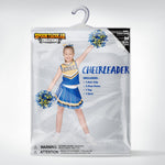 Spooktacular Creations Girl Blue Cheerleader Costume, Halloween Cute Cheer Uniform Outfit with Accessories for Halloween High School Cheerleader Dress Up Costume-S