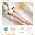 IBESTOPIA Crib Sheets 2 Pack, 100% Cotton Fitted Crib Sheets for Baby Boys & Girls, Soft Breathable Baby Crib Sheet, Snug Fit for 52 x 28 Mattress (3–8"), Nursery Bedding Set, Moonlight Tea Party