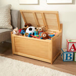 Melissa & Doug Wooden Toy Chest - Light Wood Furniture for Playroom, Blonde Kids Toy Box, Wooden Box Storage Organizer, Children's Furniture Chest