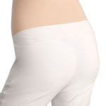 Motherhood Maternity Women's Maternity Super Stretch Secret Fit Belly Ankle Skinny Work Pant, White, Large