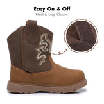 Ahannie Toddler Cowboy Boots Boys Girls Western Boots with Hook Loop