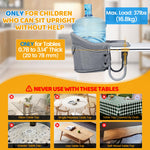 Orzbow Hook On High Chair with Removable Dining Tray, Folding Portable High Chair with Storage Bags, Baby Table Booster Seat, Easy Clip on Table Feeding HighChair for Travel, Restaurant and Home, Grey