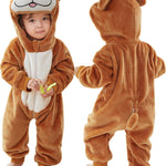 MICHLEY Unisex Baby Animal Costume Winter Autumn Hooded Romper Halloween Cosplay Jumpsuit Outfits