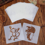 Ymapinc 20Pcs Kids Stencils for Drawing, 5.91In Beige Animal-Shaped Stencils Drafting Tools, Plastic Templates for Office School Drawing Painting Supplies
