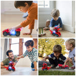 huwairen Dinosaur Toys for 3-6 Year Old Girls Transforming Dinosaur Car with LED Light and Music Gifts for 3 4 5 6 7 Year Old Girl (Red)
