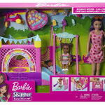 Barbie Skipper Babysitters Inc Playset with Skipper Doll, Toddler Small Doll, Working Bounce House, Swing & Accessories