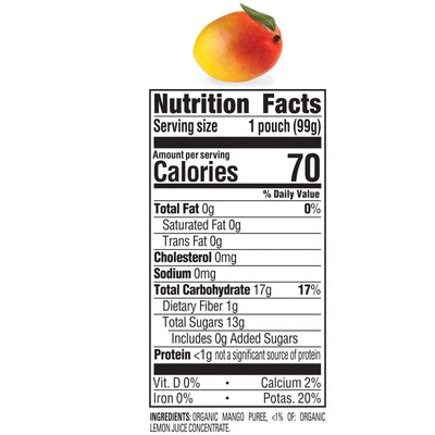 Happy Baby Organics Clearly Crafted Stage 1 Baby Food, Mangoes, 3.5 Ouncee Pouch (Pack of 16)