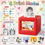 AI Mini Sticker Printer Toy for Kids - Interactive Voice Controlled Portable Thermal Inkless Sticker Maker Machine for DIY Arts and Crafts, 3 4 5 6 7 8 9 10 11 12 Year old Kid Christmas Birthday Gifts