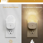 DORESshop LED Night Light, Baby Night Lights [2 Pack], Plug in Night Light with Auto Dusk to Dawn Sensor, Adjustable Brightness NightLight for Kids, Bathroom, Bedroom, Nursery Room, Soft White 3000k