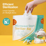 10 Pack Microwave Sterilizer for Baby Bottles Pacifier Sanitizer and Breast Pump Sterilizer Bags Portable Travel Sterilizer for Baby Bottles Pacifiers and Breast Pump Parts