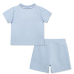 Little Me Clothes for Baby Boys' Light Blue 2 Piece Short Set, Blue, 24 Months