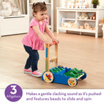 Melissa & Doug Deluxe Chomp and Clack Alligator Wooden Push Toy and Activity Walker