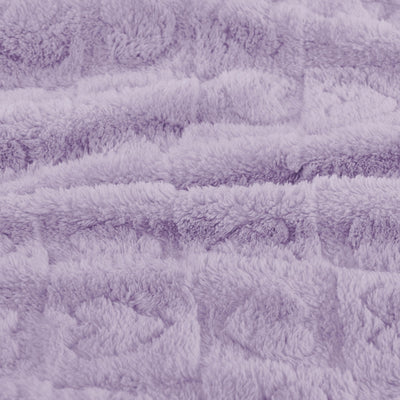 Yurhap Fleece Baby Blanket Heart Checkered Blanket, Ultra Soft Cozy Baby Blankets for Girls Boys, Fluffy Infant Toddler Newborn Receiving Blankets for Crib Stroller 30”×40” (Purple)