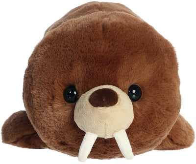 Aurora® Adorable Spudsters™ William Walrus™ Stuffed Animal - Round Shape Makes for Comforting Cuddles - Perfect for Kids All Ages and Animal Loving Adults - Brown 12 Inches