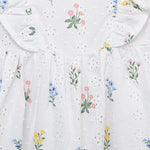 Little Me Clothes for Baby Girls' Eyelet Garden Sundress with Panty, Floral, 12 Months