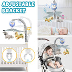 SUMWE Baby Crib Mobile with Music and Lights for Boys Musical Mobile Animals for Crib Bassinet Girls Toys Hanging Portable Safari Nursery Decor Blue