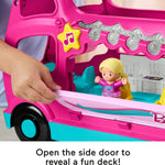 Fisher-Price Little People Toddler Toy Barbie Dreamcamper RV Playset with Music Lights & Figures for Pretend Play Kids Ages 18+ Months