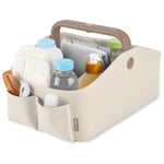 Skip Hop Diaper Caddy Organizer with Touch Sensor Night Light Nursery Style Oat