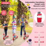 Kids Kick Scooter - LED Light Up 3 Wheel Scooter for Kids 3-5 5-7, Adjustable Handlebar Height, Long Anti-Slip Deck,Heavy Duty Metal Scooters for Boys Girls Ages 3-7, up to 110 Lbs