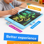 KOKODI LCD Writing Tablet, Gifts for 3 Years Old Boys and Girls，10 Inch Colorful Doodle Board Drawing Tablet, Erasable Reusable Electronic Drawing Pads, Educational and Learning Toys for Kids