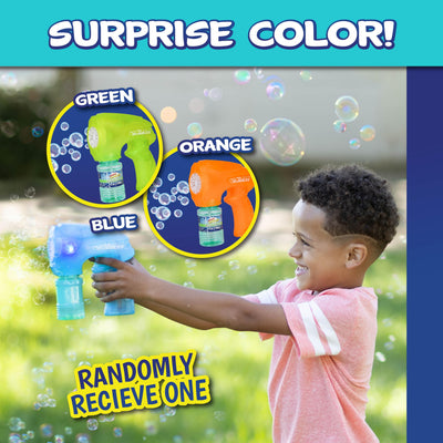 Light Up Bubble Blaster – Auto Bubble Blower for Kids, Outdoor Summer & Pool Party Toy (Includes 4oz Solution, Receive One Blaster - Color at Random)