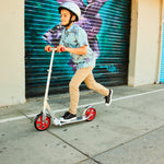 Razor A5 Lux Kick Scooter for Kids Ages 8+ - 8" Urethane Wheels, Anodized Finish Featuring Bold Colors and Graphics, for Riders up to 220 lbs