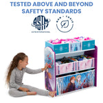 Disney Frozen II 6 Bin Design and Store Toy Organizer by Delta Children, Greenguard Gold Certified