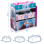 Disney Frozen II 6 Bin Design and Store Toy Organizer by Delta Children, Greenguard Gold Certified