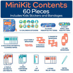 KeepGoing Small Travel First Aid Kit Kids – 60 Pc. Mini First Aid Kit for Purse, Diaper Bag, & Backpack with Latex-Free Bandages – 4 Oz., & 4.5 x 3.5 x 2 in, TSA-Approved