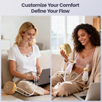 Hands-Free Wearable Breast Pump, Hospital-Grade Breastfeeding Pump, 4 Modes & 9 Levels, Double Portable Electric Milk Pumps with 4400mAh Strong Battery, LCD Display & Night Light, 2-Pack