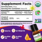 Wellements Baby Organic Vitamin D Drops for Infants & Toddlers (0.15 Fl Oz) - Certified Newborn+ Liquid Vitamin D3 Drops, Support Healthy Growth & Bone Development (1 Drop Daily & 400 IU Per Serving)