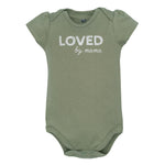 Hudson Baby Infant Girls Cotton Bodysuits 5-Pack, Eucalyptus, 0-3 Months