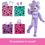 Barbie Cutie Reveal Doll & Accessories, Care Bears Series with Share Bear Plush Costume & 10 Surprises Including Color Change & Mini Bear