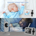 OKAIDI Baby Monitor with Camera and Audio, 3.2" IPS Screen Video Baby Monitor, 1000ft Transmission Range Baby Monitor Camera, Baby Monitor No WiFi, Infrared Night Vision, VOX Mode, Powerful Battery