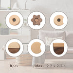 WONQEXZ Wall Hook,Child Baby Nursery Wood Wall Hook,Natural Biscuit Coat Hooks,Wooden Hooks,Children Wall Mounted Hook,Set of 6