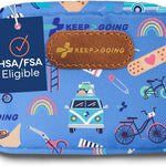 KeepGoing Small Travel First Aid Kit Kids – 60 Pc. Mini First Aid Kit for Purse, Diaper Bag, & Backpack with Latex-Free Bandages – 4 Oz., & 4.5 x 3.5 x 2 in, TSA-Approved