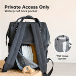 KeaBabies Baby Diaper Bag Backpack - Large Baby Bag for Boys, Girls, Waterproof Multi Function Travel Diaper Backpack with Changing Pad, Durable Travel Essentials for Moms and Dads (Mystic Gray)