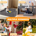 Winhomish 12-Piece Modular Kids Play Couch – Premium Soft Foam, Removable Cover, Comfortable & Safe Toddler Couch for Children 1-6 Years, Portable & Easy to Clean, Ideal for Living Room & Playroom
