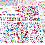 3228pcs Gems Stickers, Self Adhesive Rhinestone Jewel Stickers, Acrylic Gems DIY Craft Decorative Diamond Stickers, Assorted Shapes Jewels Rhinestones Sticker, Gem Sticker Crafts for Kids