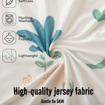 SDY Jersey Dinosaur Crib Sheets for Baby Boys and Girls,52”x28”x8, 2 Pack, Cute Kawaii Standard Oval/Retangle Fitted Crib Sheets for Toddler,Super Soft Breathable