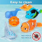 No Hole Mold Free Baby Bath Toys for Toddlers 1-3, Water Toys for 6-12 Months Infants with Storage Bag, Baby Shark Toys for Pool, Bathtub, Beach, Shower, Tub,Ideal Gifts for Kids Boys and Girls