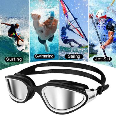 Aegend Polarized Swim Goggles, Swimming Goggles Anti-Glare Anti-Fog Adult